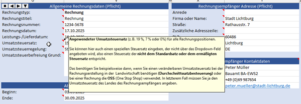 Held Office Invoice: e-Rechnungen mit Excel (30-Tage-Test Version) – Bild 6