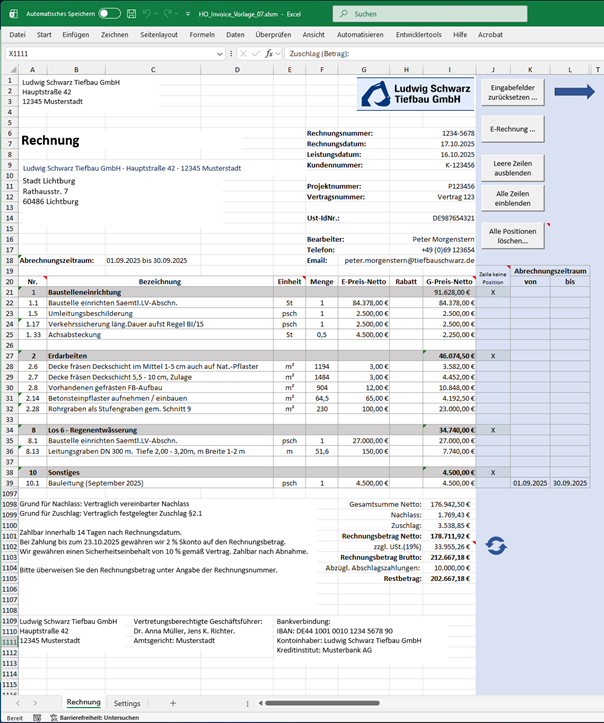 Held Office Invoice: e-Rechnungen mit Excel (30-Tage-Test Version) – Bild 4