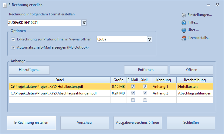 Held Office Invoice: e-Rechnungen mit Excel (Erst-Lizenz) – Bild 2